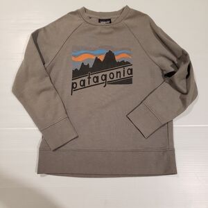 Patagonia Gray Sweatshirt Sweater Unisex Size 8-10.
